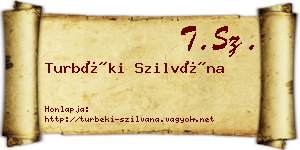 Turbéki Szilvána névjegykártya